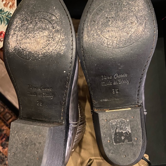 Golden Goose Crosby Collection Sz 35 Silver Ankle Cowboy Boots - Picture 10 of 10